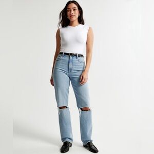 Curve Love Ultra High Rise 90s Straight Jean - Size 30